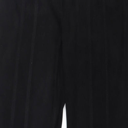 New Look Womens Black  Velour Trousers  Size 16 L31 in