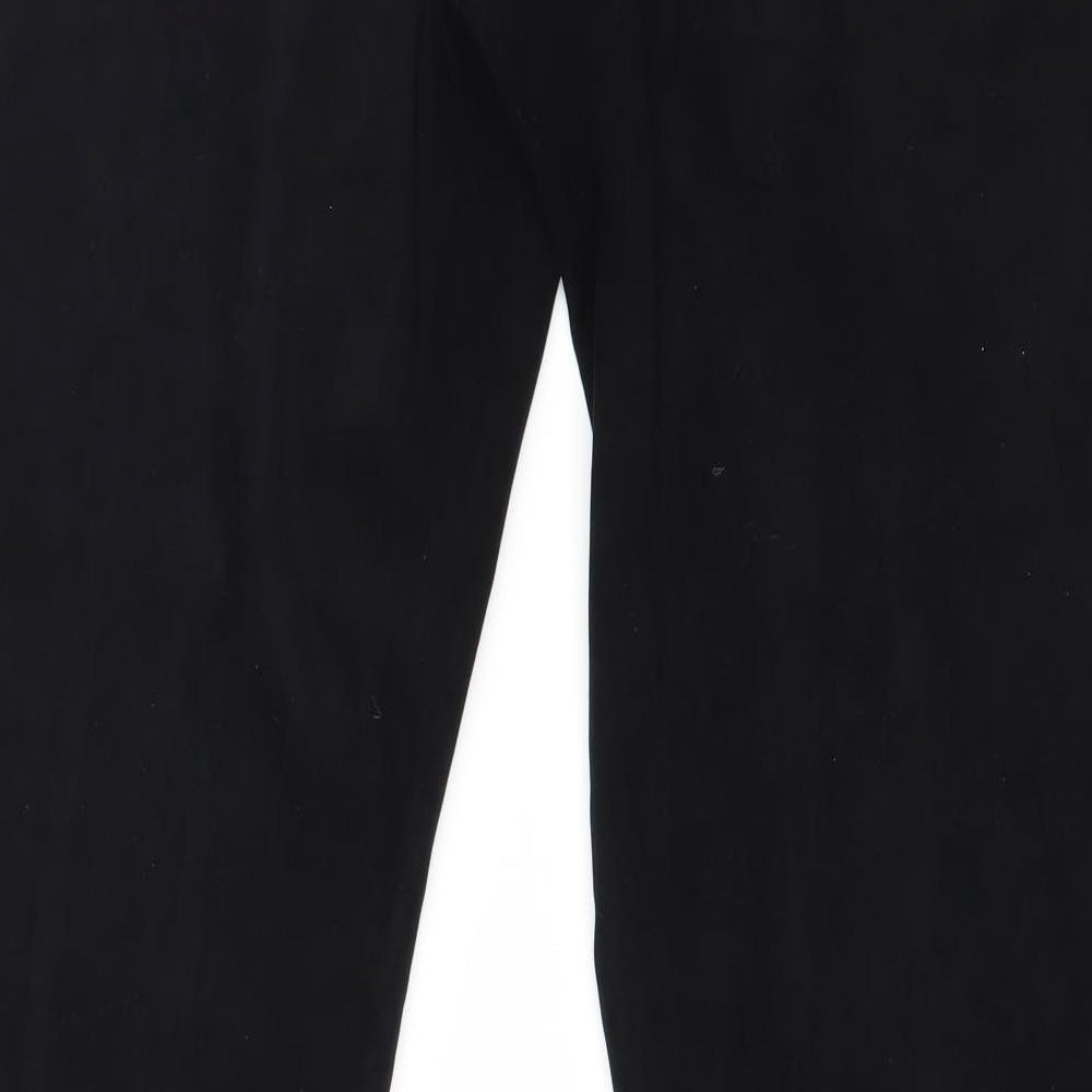 New Look Womens Black  Velour Trousers  Size 16 L31 in