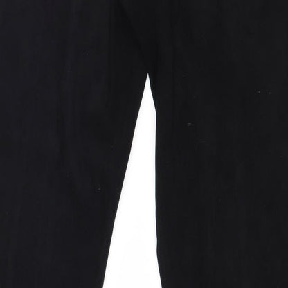 New Look Womens Black  Velour Trousers  Size 16 L31 in