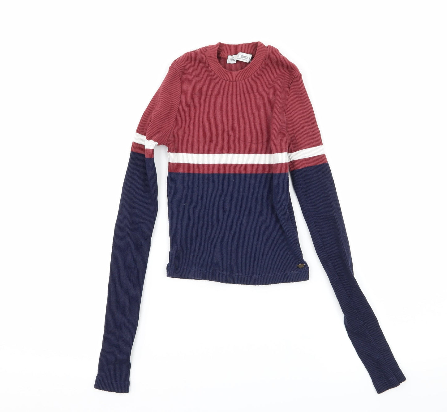 Womens UK Size M Pull&Bear Multicoloured Basic T-Shirt
