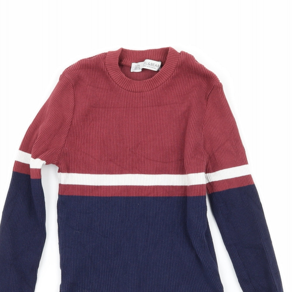 Womens UK Size M Pull&Bear Multicoloured Basic T-Shirt