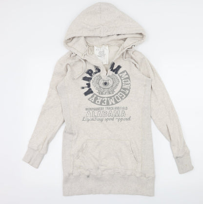 New Look Womens Ivory  Jersey Pullover Hoodie Size 8  - Alabama
