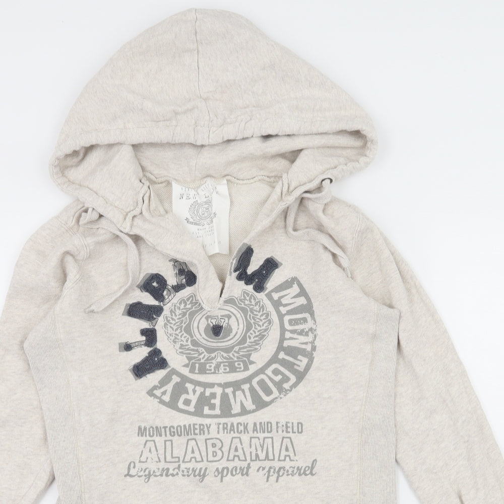 New Look Womens Ivory  Jersey Pullover Hoodie Size 8  - Alabama