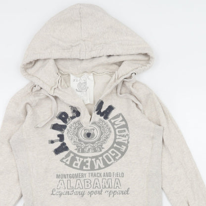 New Look Womens Ivory  Jersey Pullover Hoodie Size 8  - Alabama