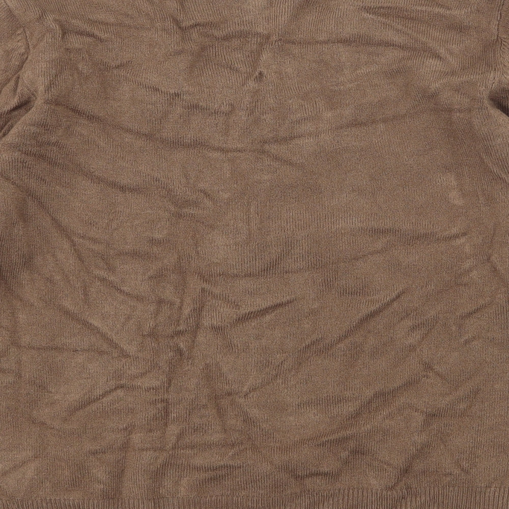 Ann Marie Womens Brown  Knit Pullover Jumper Size S