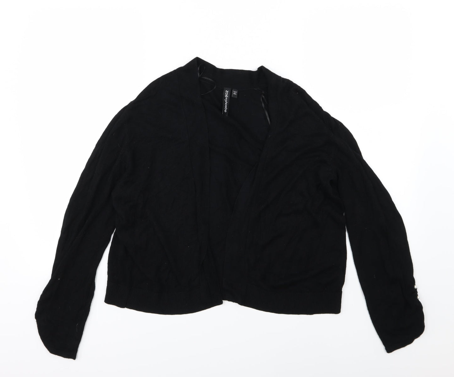 Zoe&Phoebe Womens Black  Knit Cardigan Jumper Size XL