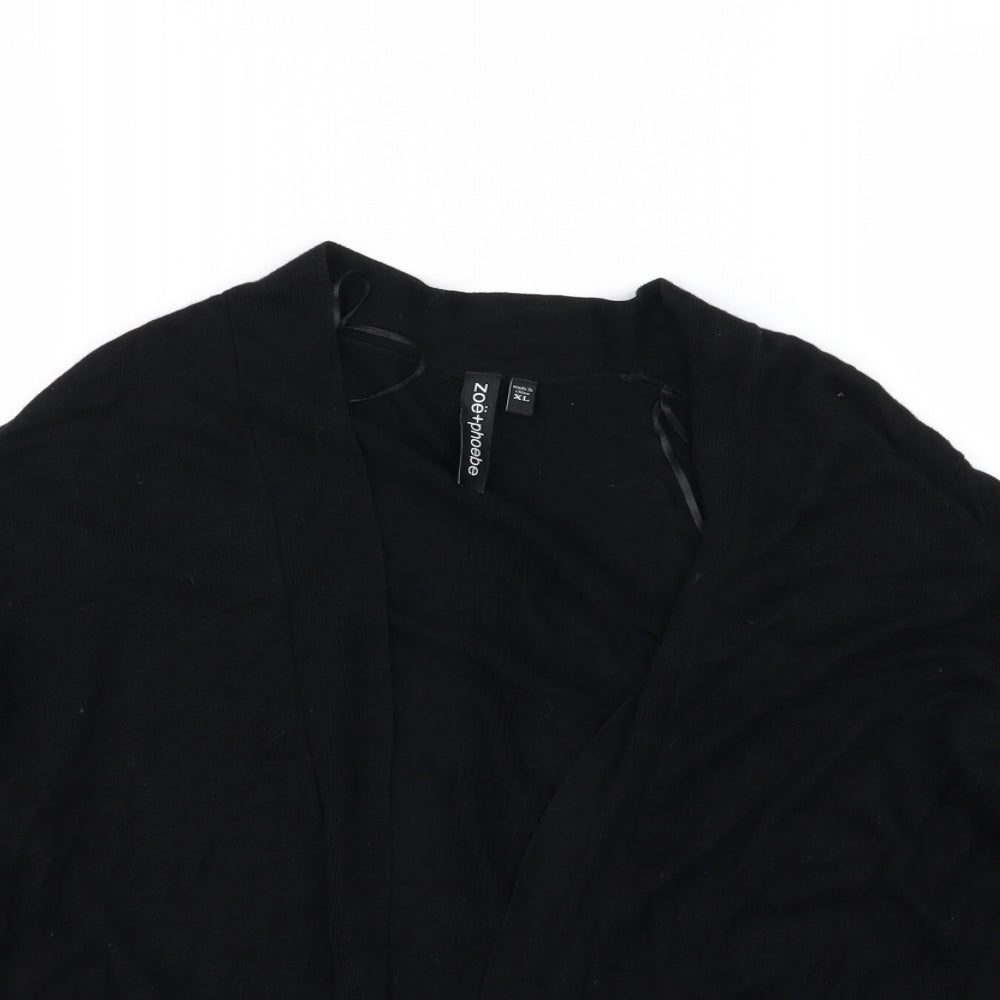 Zoe&Phoebe Womens Black  Knit Cardigan Jumper Size XL
