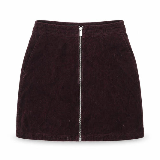 New Look Womens Purple  Corduroy A-Line Skirt Size 6