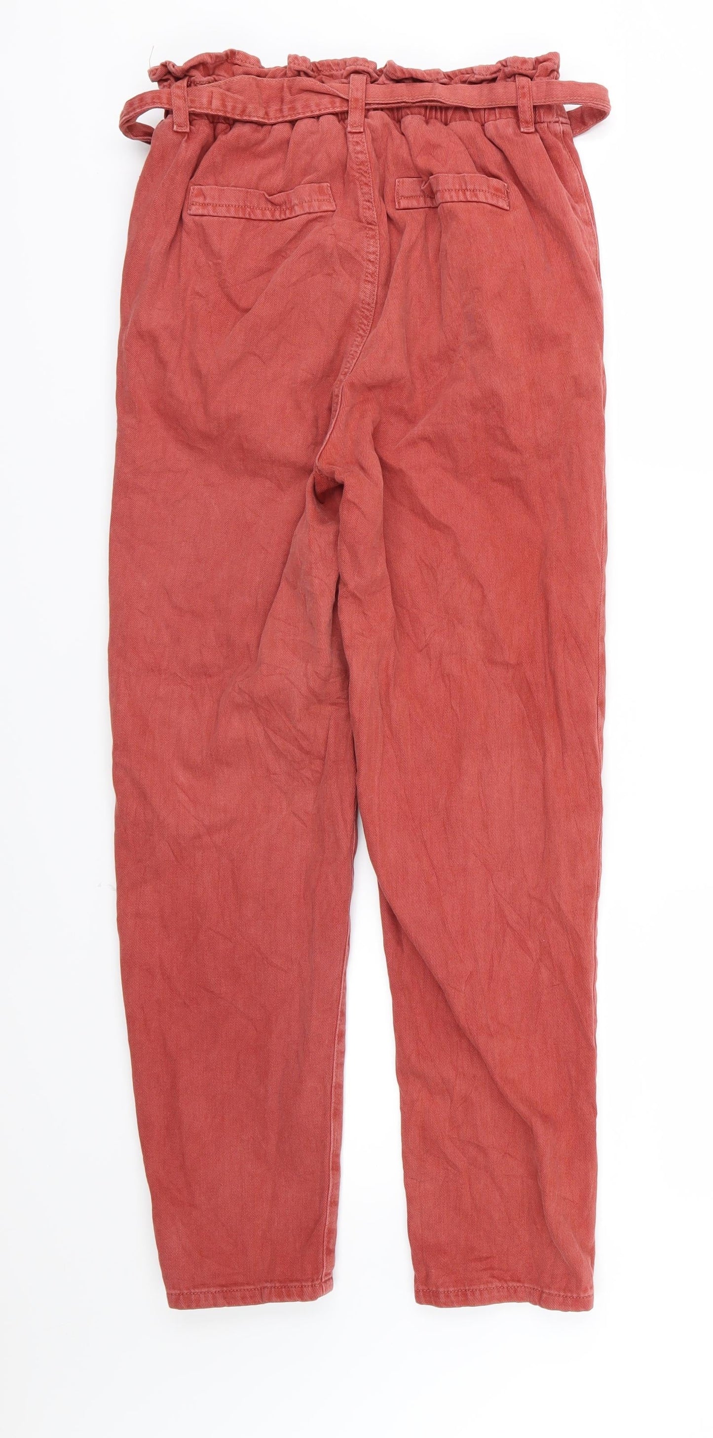 Denim & Co. Womens Red  Denim Mom Jeans Size 6 L28 in