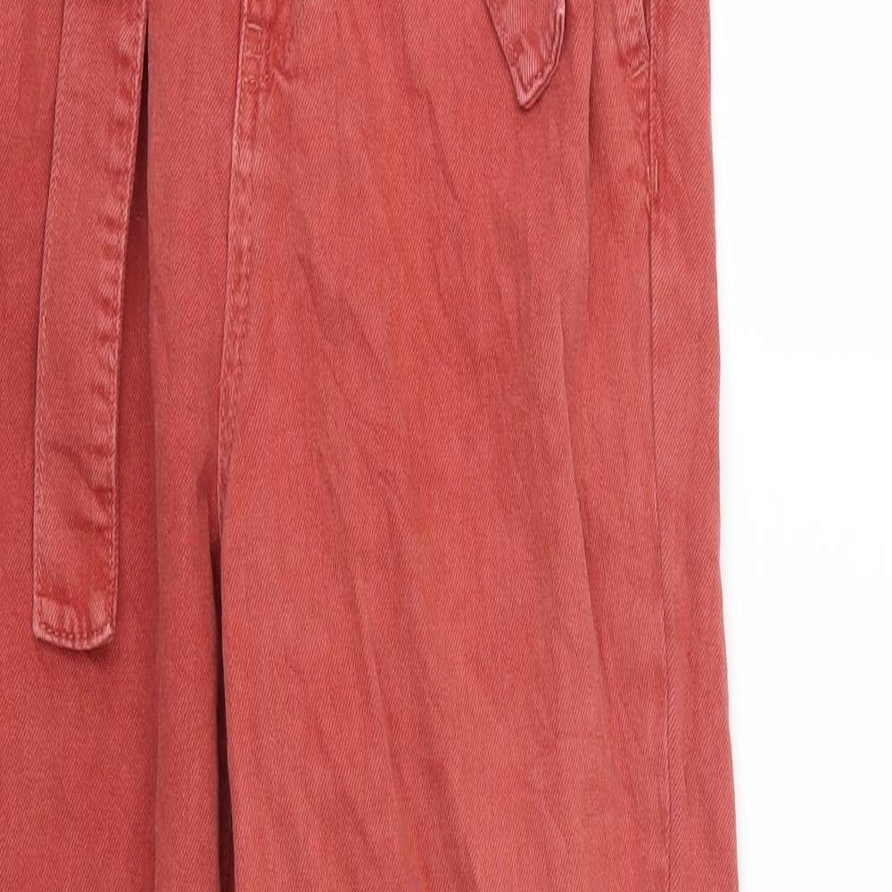 Denim & Co. Womens Red  Denim Mom Jeans Size 6 L28 in