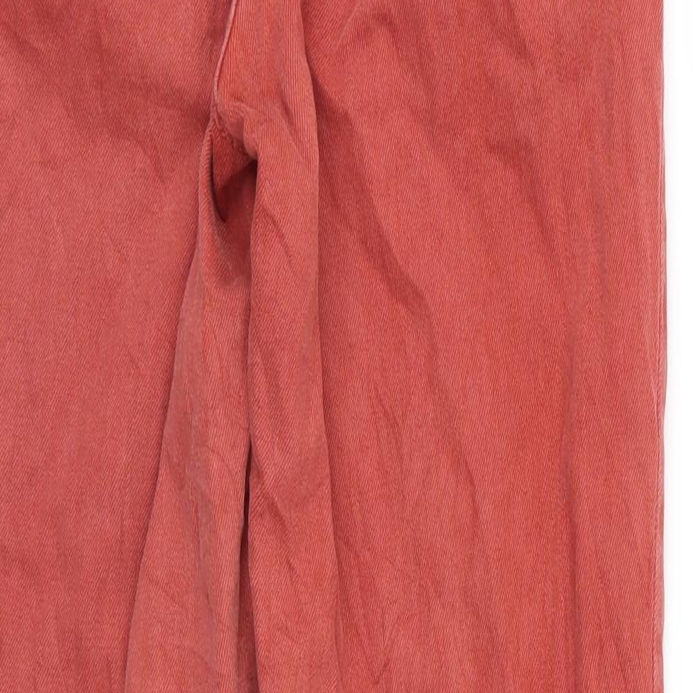 Denim & Co. Womens Red  Denim Mom Jeans Size 6 L28 in