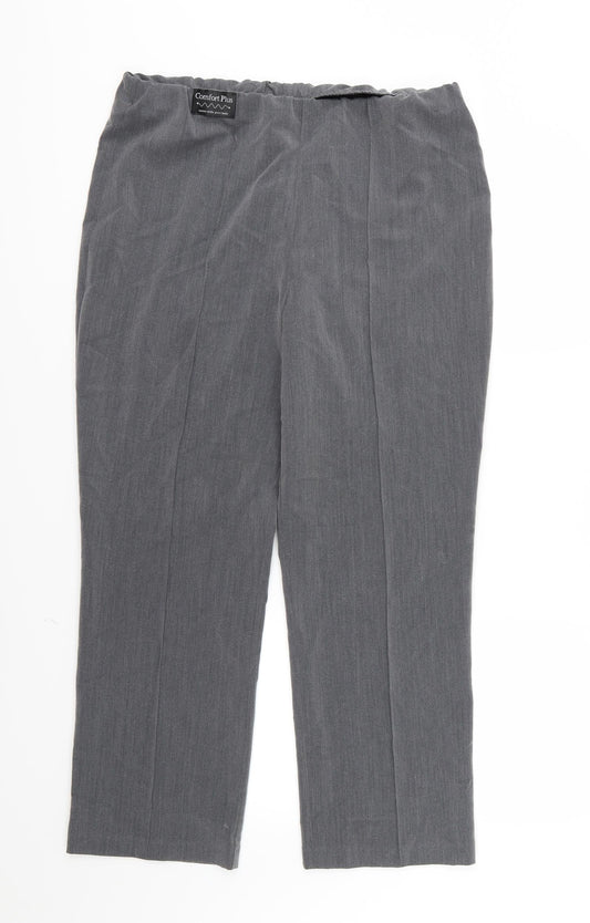 Womens UK Size 14 Vida Vi Regular Fit  Grey Trousers