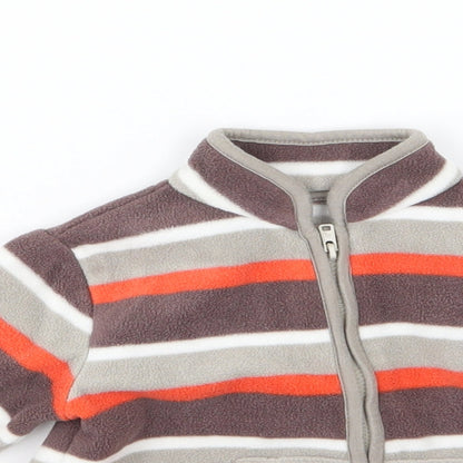 Mothercare Baby Multicoloured Striped Fleece Jacket  Size 3-6 Months