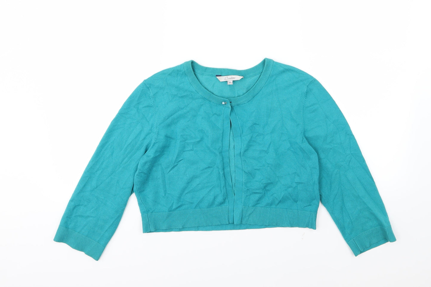 J Taylor Womens Blue  Knit Cardigan Jumper Size 14