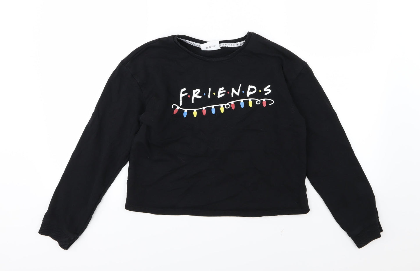 George Girls Black  Jersey Pullover Sweatshirt Size 12-13 Years  - Friends