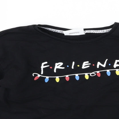 George Girls Black  Jersey Pullover Sweatshirt Size 12-13 Years  - Friends
