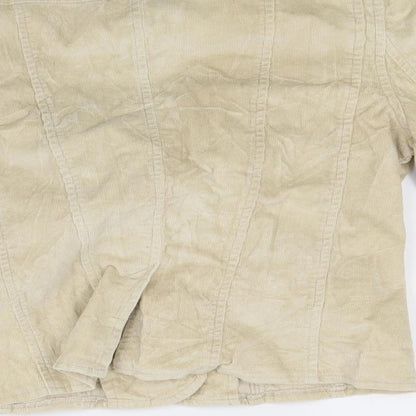 Editions Womens Beige  Corduroy Jacket Coat Size 14