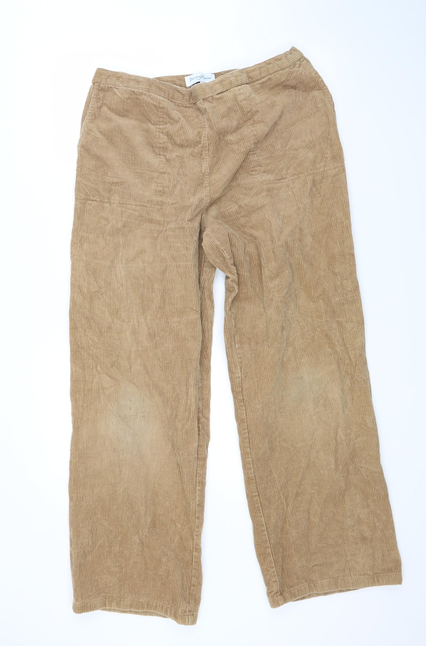 Womens UK Size 16 Penny Plain Regular Fit  Brown Trousers
