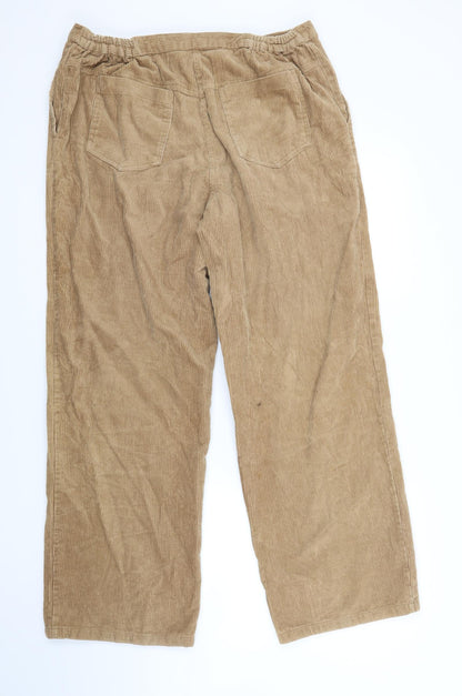 Womens UK Size 16 Penny Plain Regular Fit  Brown Trousers