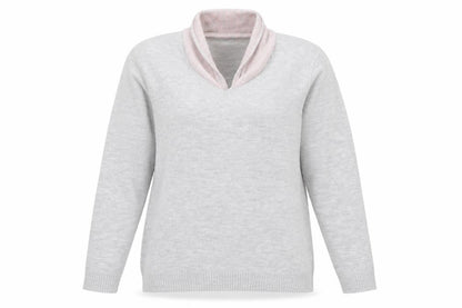 Mia Moda Womens Grey   Pullover Jumper Size M