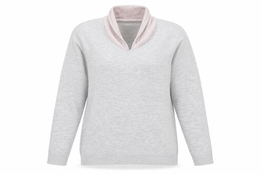 Mia Moda Womens Grey   Pullover Jumper Size M