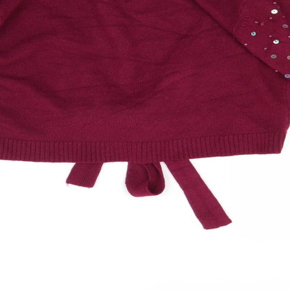 Fluid Womens Red  Knit Cardigan Jumper Size L