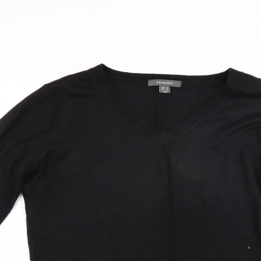 Primark Womens Black  Knit Pullover Jumper Size 12
