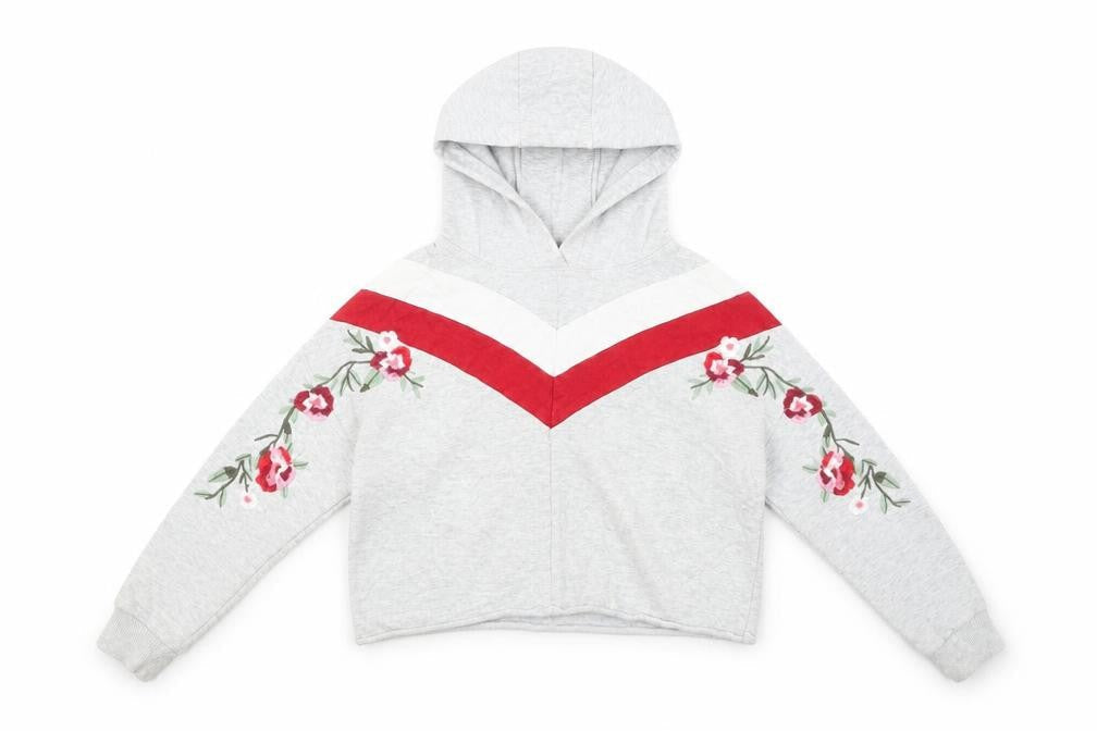 Next Girls Grey  Jersey Pullover Hoodie Size 9 Years