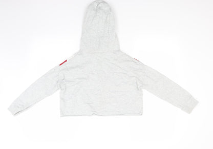 NEXT Girls Grey  Jersey Pullover Hoodie Size 9 Years