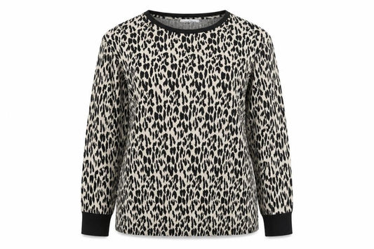 Papaya Womens Beige Animal Print  Pullover Jumper Size 12