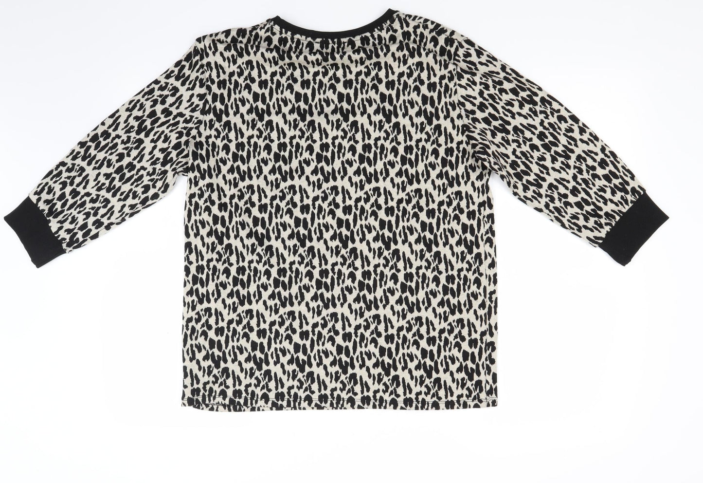 Papaya Womens Beige Animal Print  Pullover Jumper Size 12