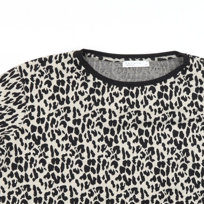 Papaya Womens Beige Animal Print  Pullover Jumper Size 12