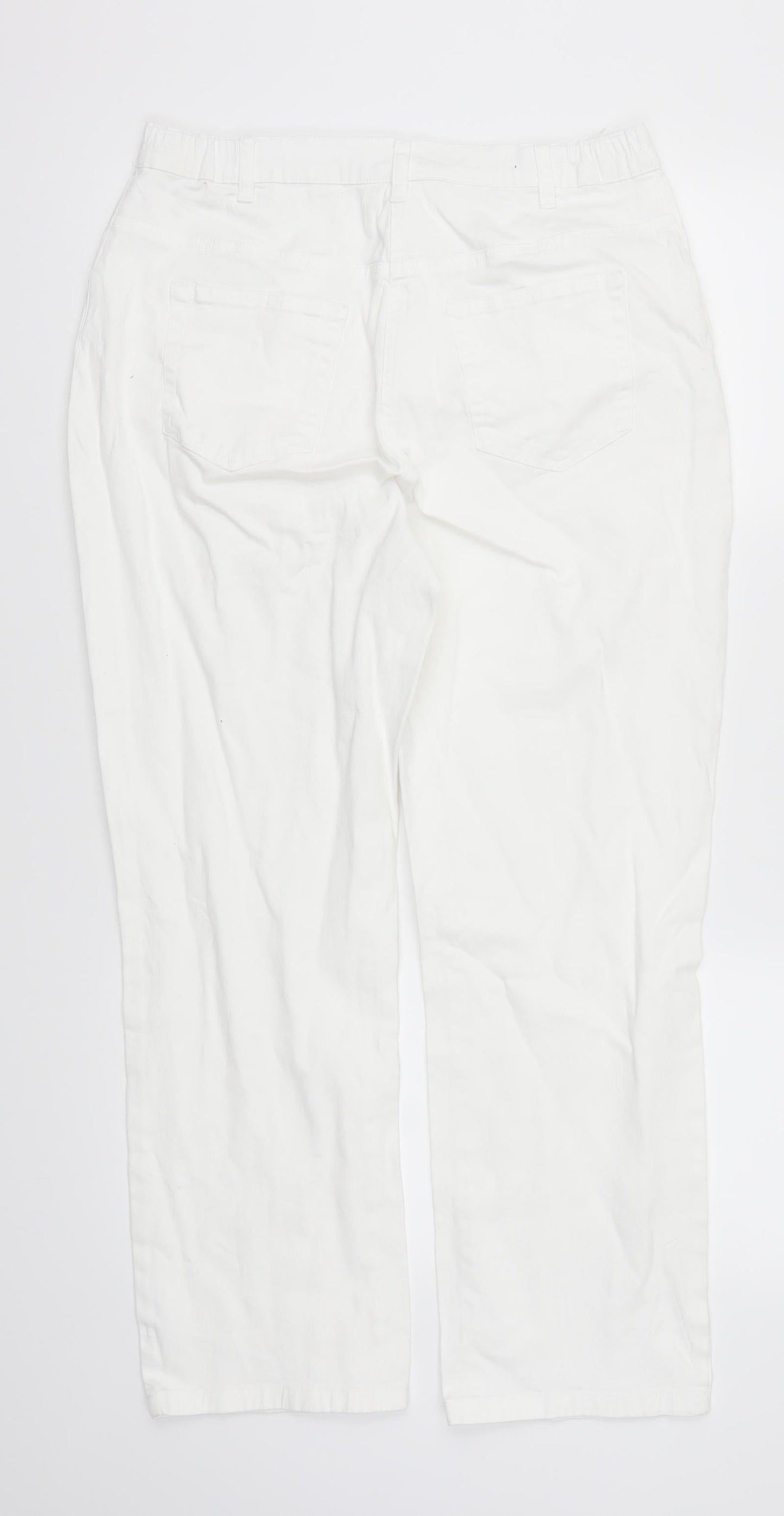Womens UK Size 30 in Preworn Regular Fit Straight White Jeans