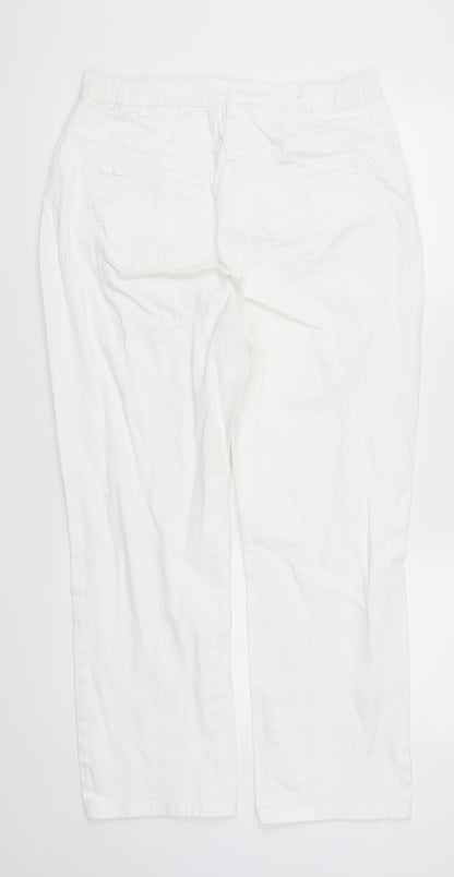 Womens UK Size 30 in Preworn Regular Fit Straight White Jeans