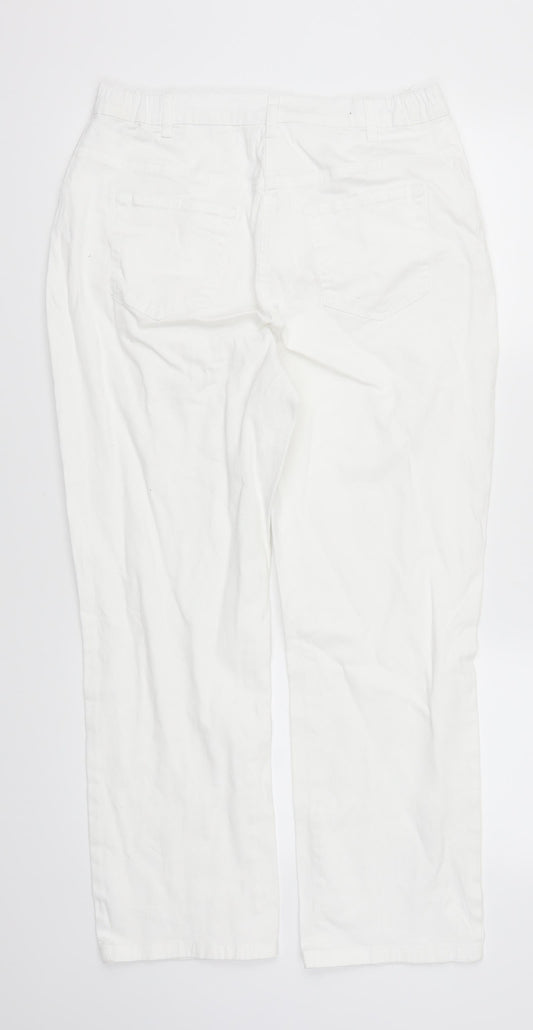 Womens UK Size 30 in Preworn Regular Fit Straight White Jeans