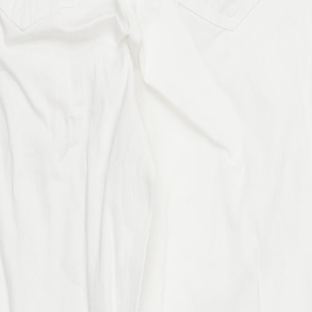 Womens UK Size 30 in Preworn Regular Fit Straight White Jeans