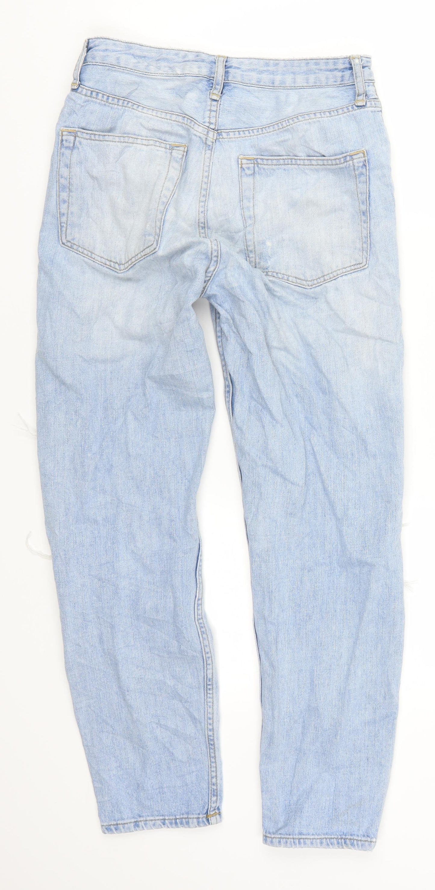 Topshop Womens Blue  Denim Mom Jeans Size 25 in L27 in