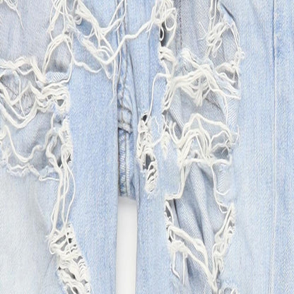 Topshop Womens Blue  Denim Mom Jeans Size 25 in L27 in