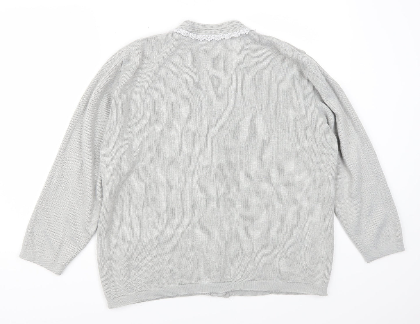Preito Calleti Womens Grey   Cardigan Jumper Size S
