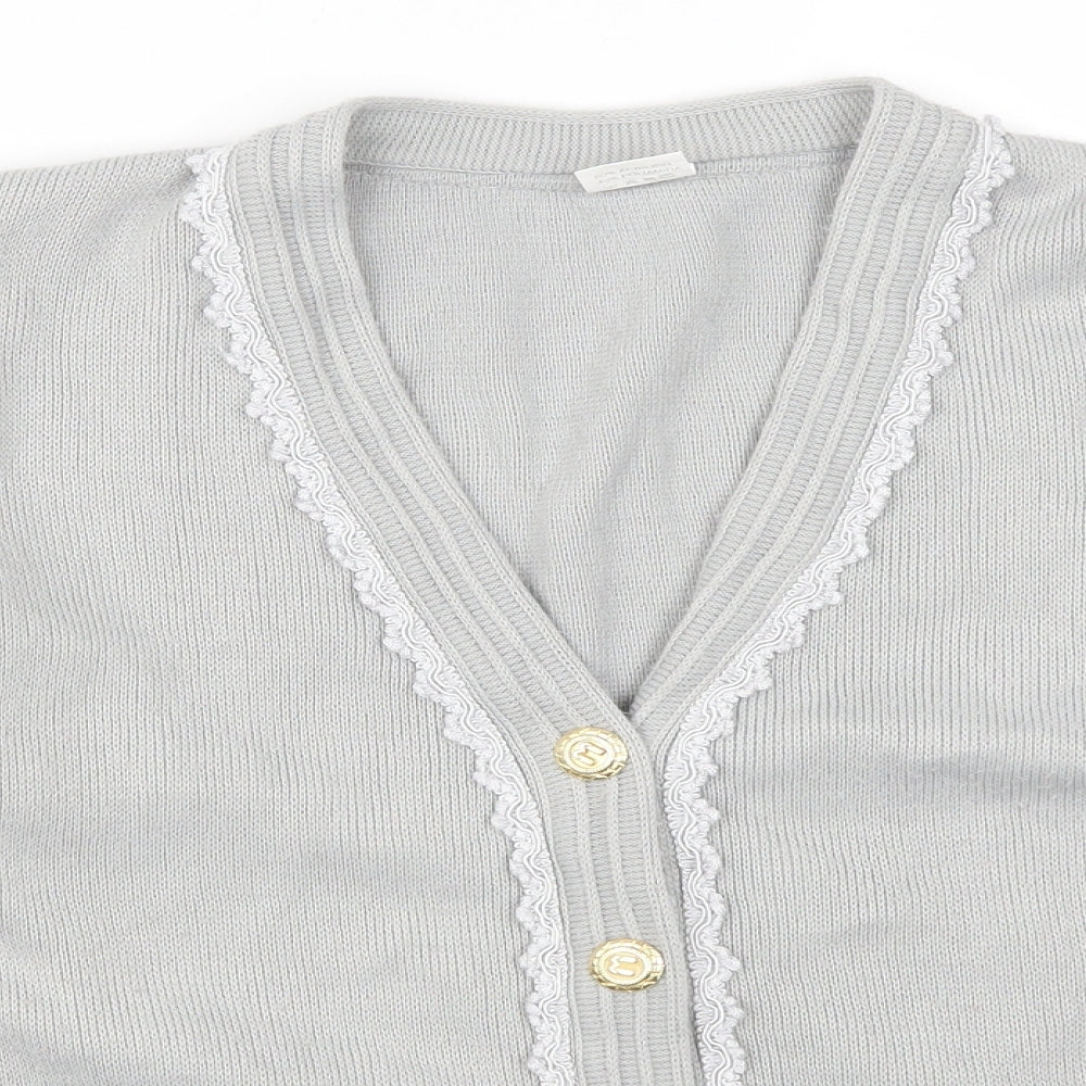 Preito Calleti Womens Grey   Cardigan Jumper Size S