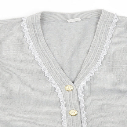 Preito Calleti Womens Grey   Cardigan Jumper Size S