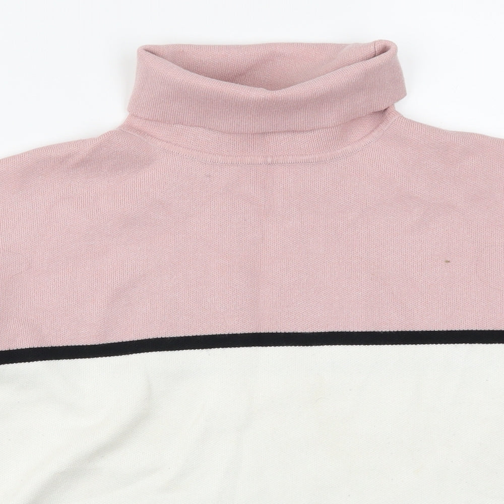 New Look Womens Pink Striped  Pullover Jumper Size M