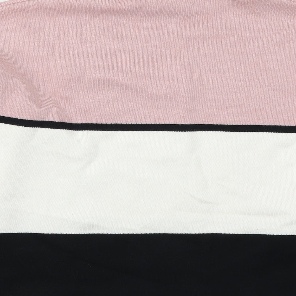 New Look Womens Pink Striped  Pullover Jumper Size M