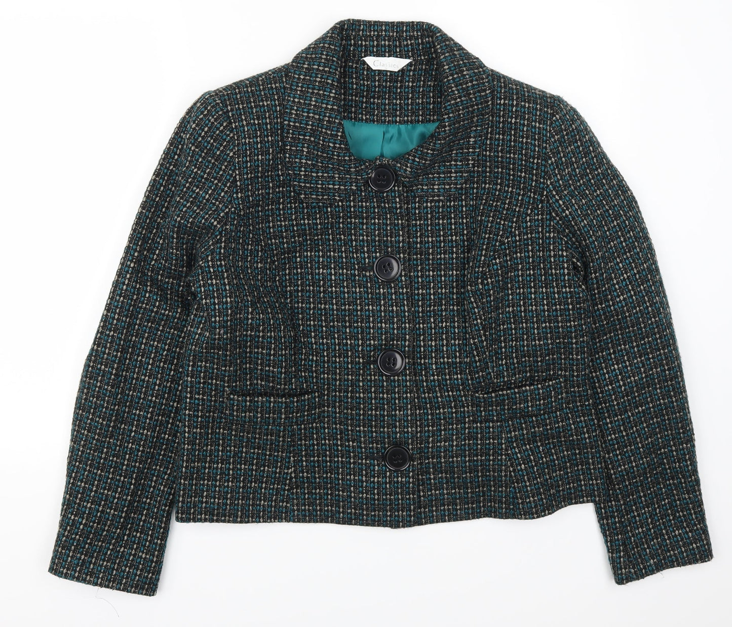 Womens UK Size 16 Classics Blue Pea Coat