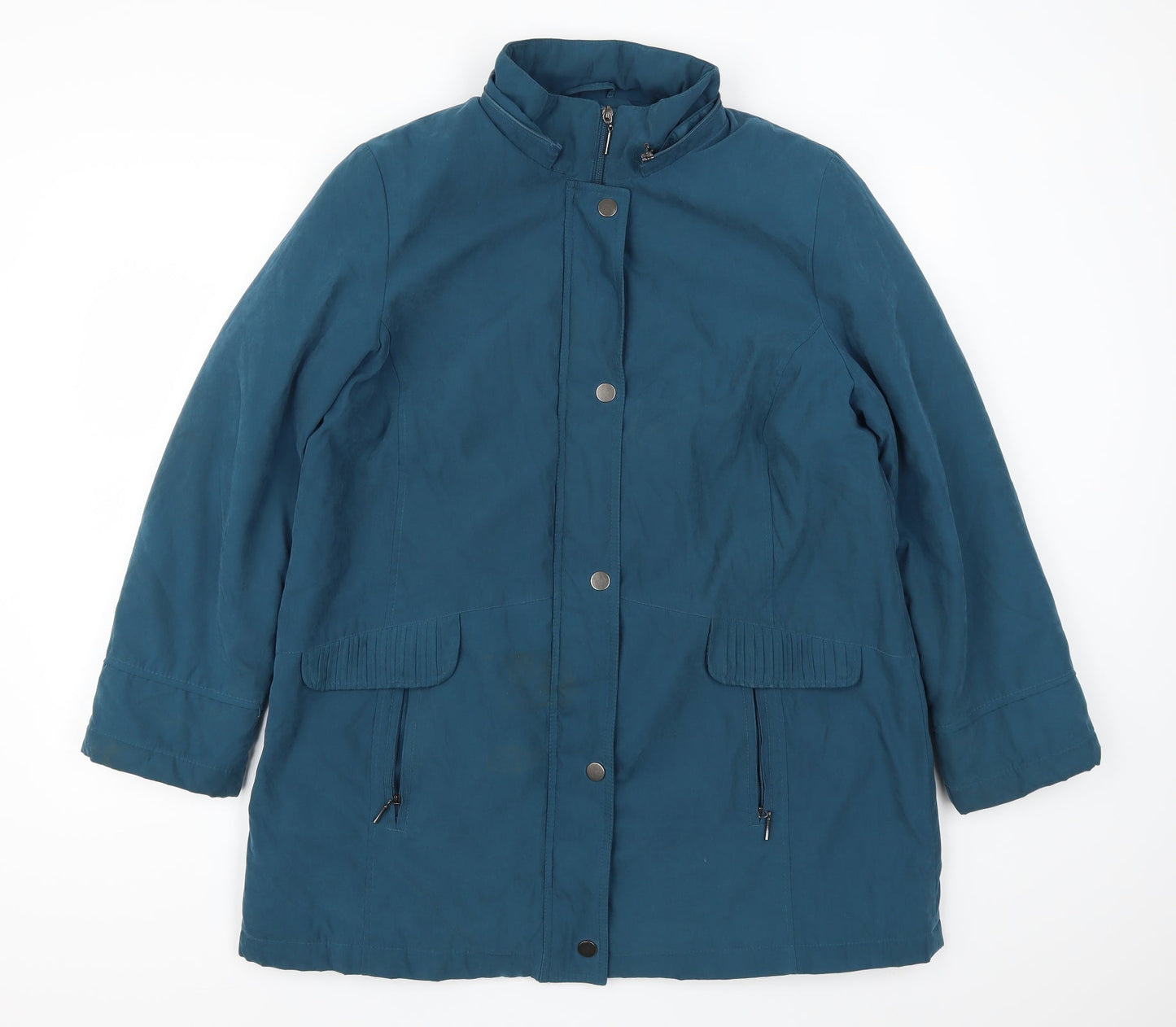 Womens UK Size M Bonmarché Blue Overcoat