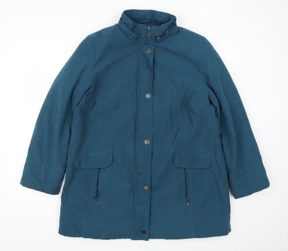 Womens UK Size M Bonmarché Blue Overcoat