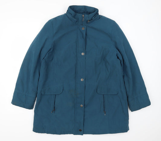 Womens UK Size M Bonmarché Blue Overcoat
