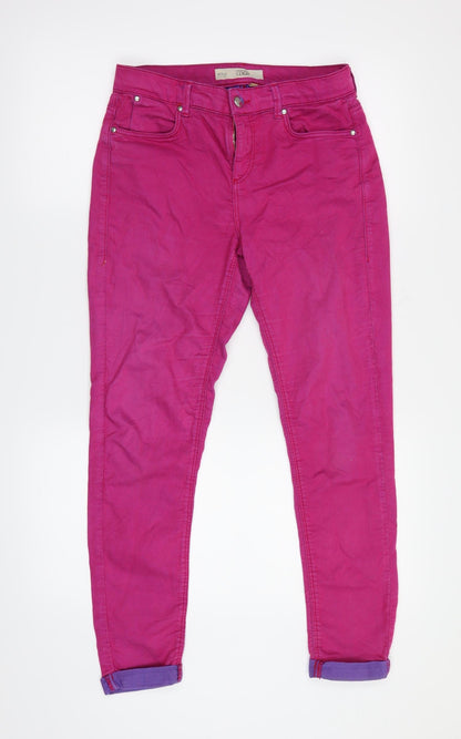 Topshop Womens Pink   Tapered Jeans Size 28 in L26 in