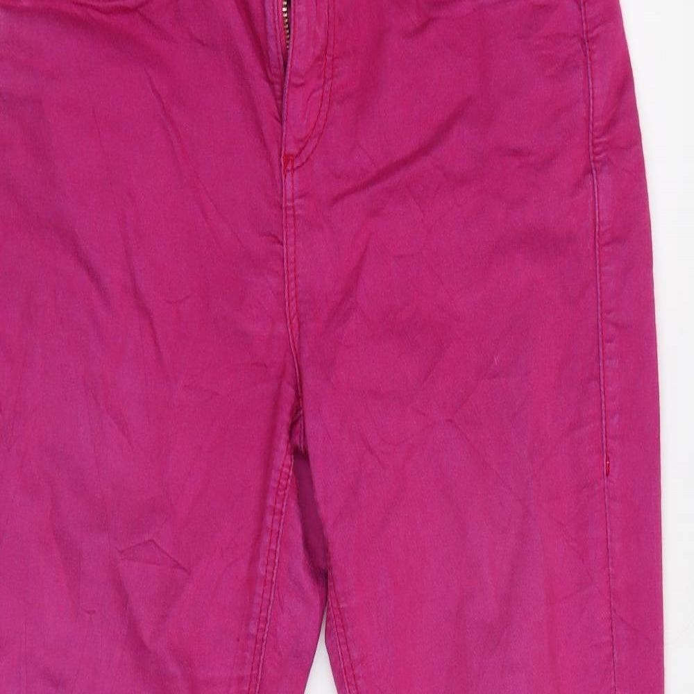 Topshop Womens Pink   Tapered Jeans Size 28 in L26 in