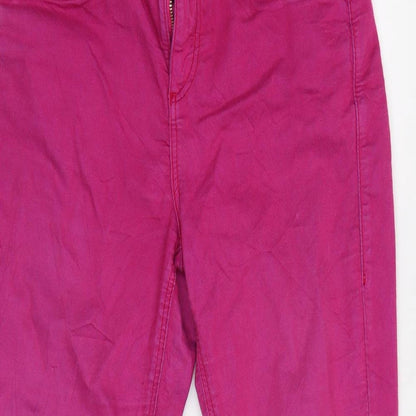 Topshop Womens Pink   Tapered Jeans Size 28 in L26 in